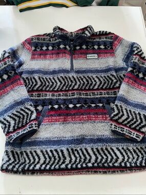 Hooey fleece quarter zip Aztec boho print shirt size small